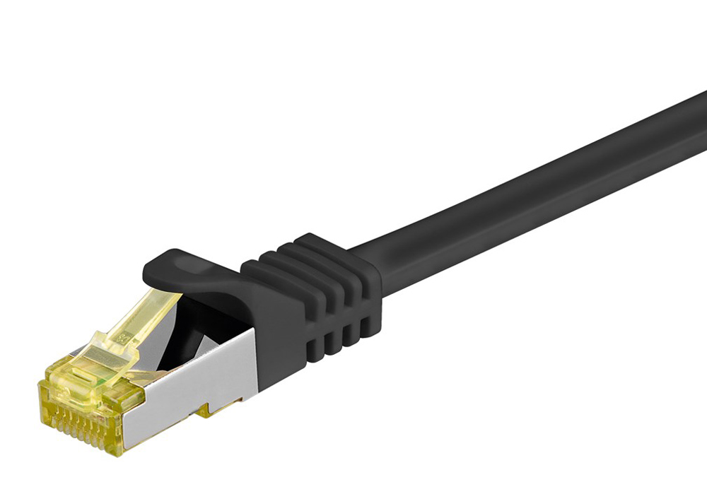 GOOBAY καλώδιο δικτύου 91581, CAT 7 S/FTP, copper, 10Gbps, 0.50m, μαύρο