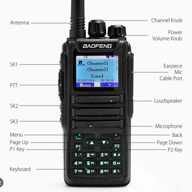 Φορητός πομποδέκτης – UHF/VHF – DMR1701 – Baofeng – 917019