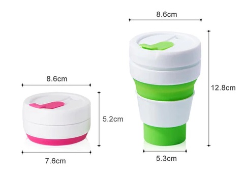 Πτυσσόμενο παγούρι σιλικόνης – 1009 – 350ml – 920076