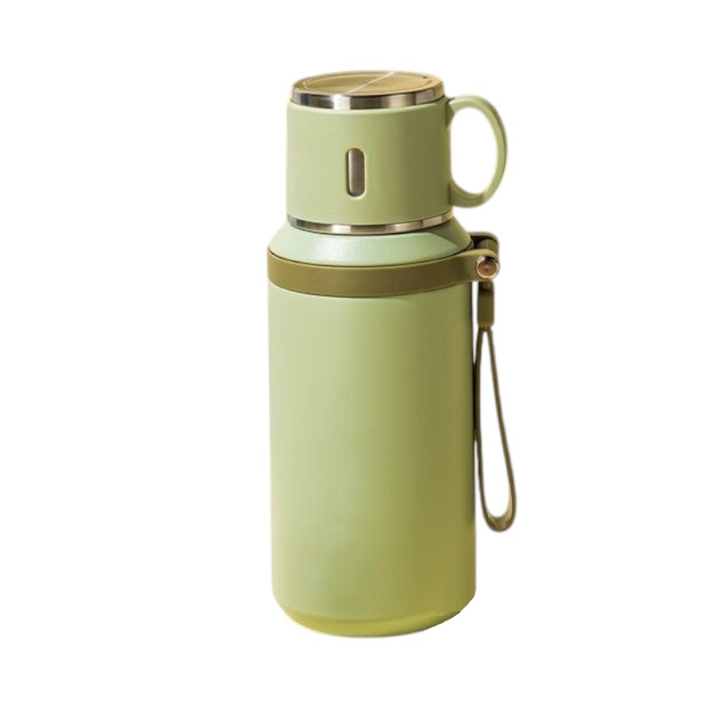 Φορητό παγούρι-θερμός με κούπα – 650ml – 219507 – Green