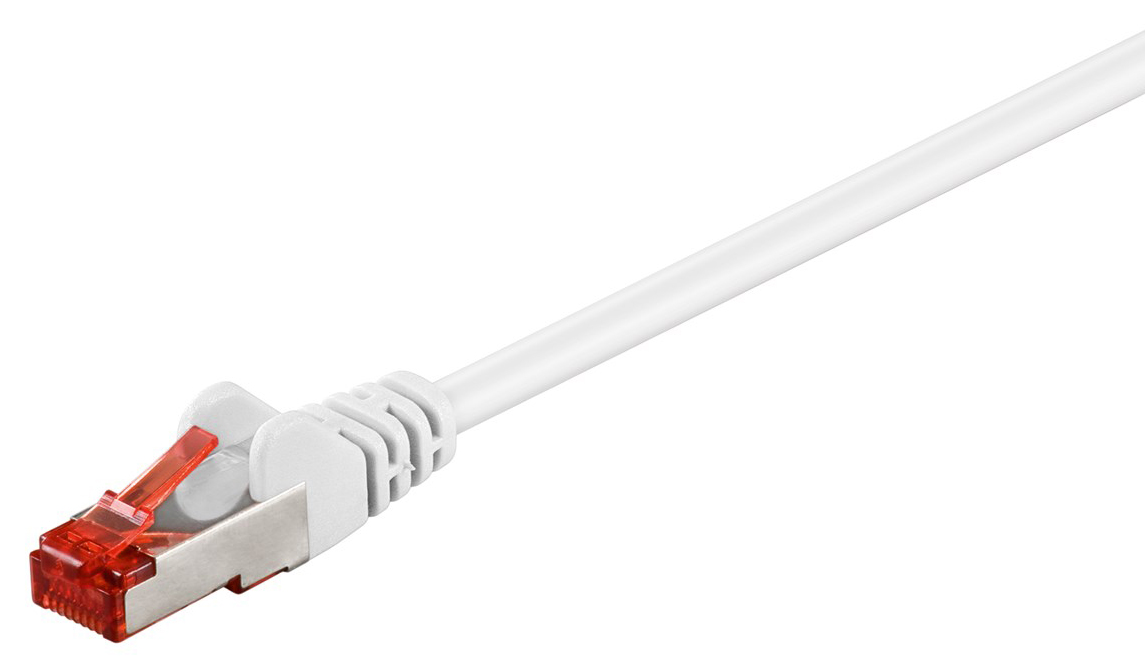 GOOBAY καλώδιο δικτύου 95481, CAT 6 S/FTP (PiMF), CCA, 1m, λευκό