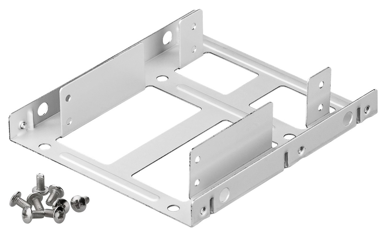 GOOBAY διπλό tray μετατροπής από 3.5″ σε 2.5″ 95875, ασημί
