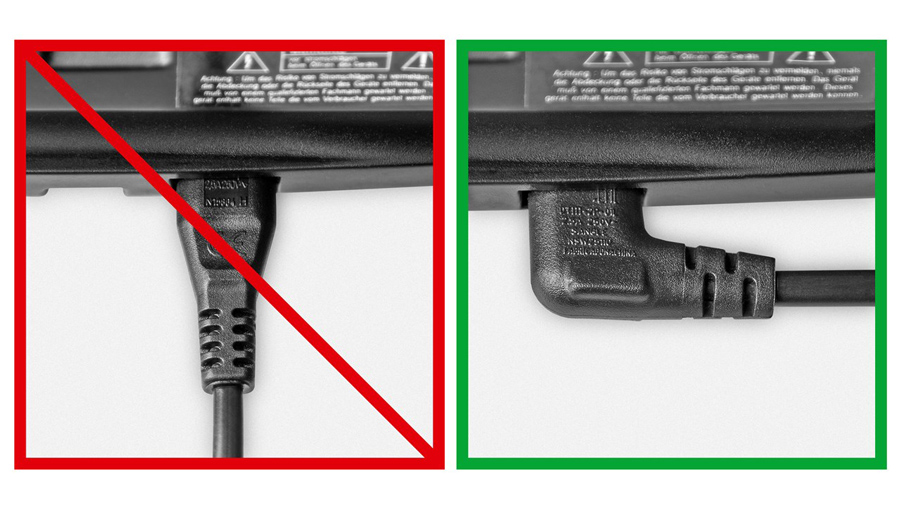 GOOBAY καλώδιο τροφοδοσίας Euro 97350, γωνιακό, 2×0.75 mm², 2m, μαύρο