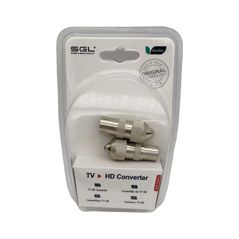 Βύσμα κεραίας TV RF Coaxial – 2pcs – 1male/1female – 1325-2 – 098739