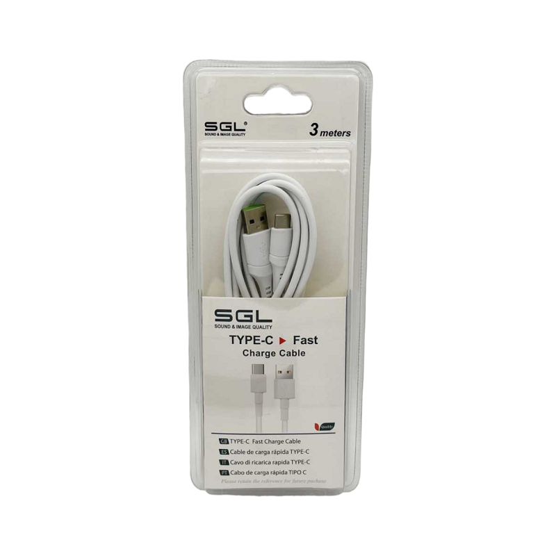 Καλώδιο φόρτισης & data – TypeC – Fast Charge – D1 – 3m – 096361