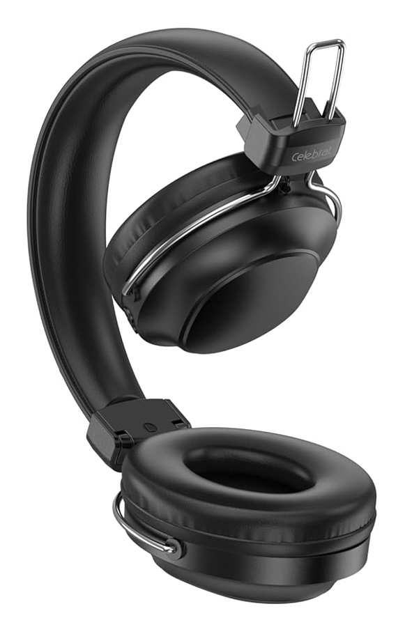 CELEBRAT headphones A36, ασύρματα & ενσύρματα, micro SD, 40mm, 250mAh, μαύρα