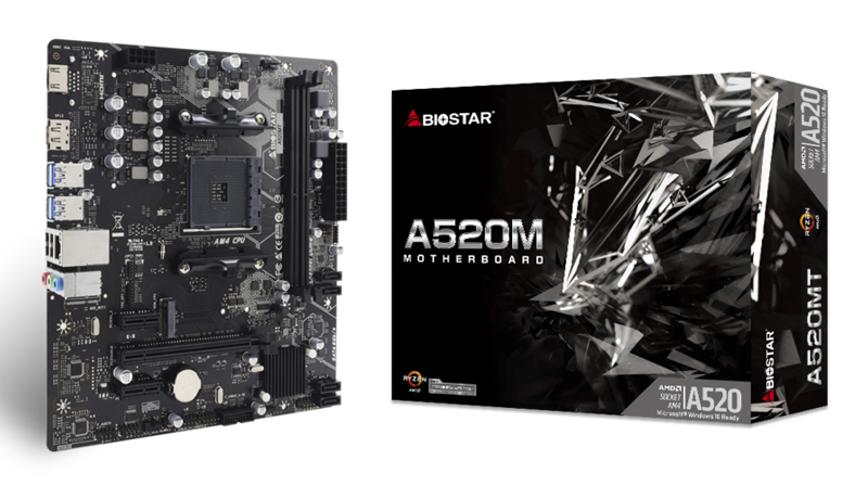 BIOSTAR μητρική A520MT, 2x DDR4, AM4, USB 3.2, uATX, GbE LAN, 7.1CH