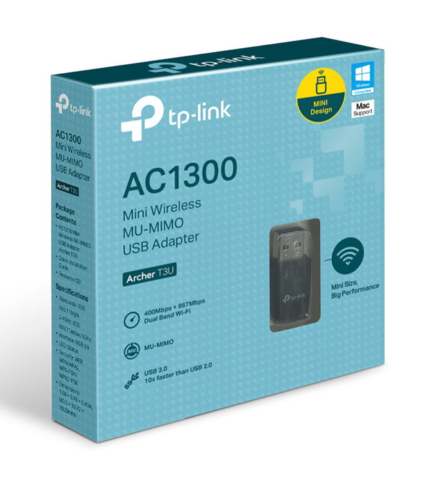 TP-LINK ασύρματος USB αντάπτορας δικτύου Archer T3U, 1300Mbps, Ver. 1.0