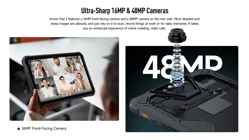 ULEFONE tablet Armor Pad 2, 11″ 8/256GB, 18600mAh, IP68/IP69K, 4G, μαύρο