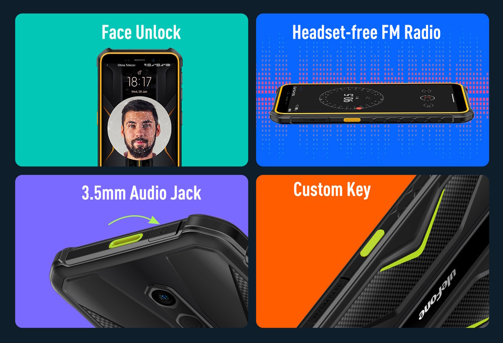 ULEFONE smartphone Armor X12 Pro, 5.45″, 4/64GB, 4860mAh, IP68/IP69K, μαύρο