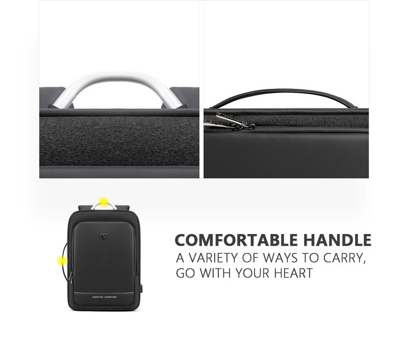 ARCTIC HUNTER τσάντα πλάτης B00227L με θήκη laptop 17″, 41L, USB, μαύρη