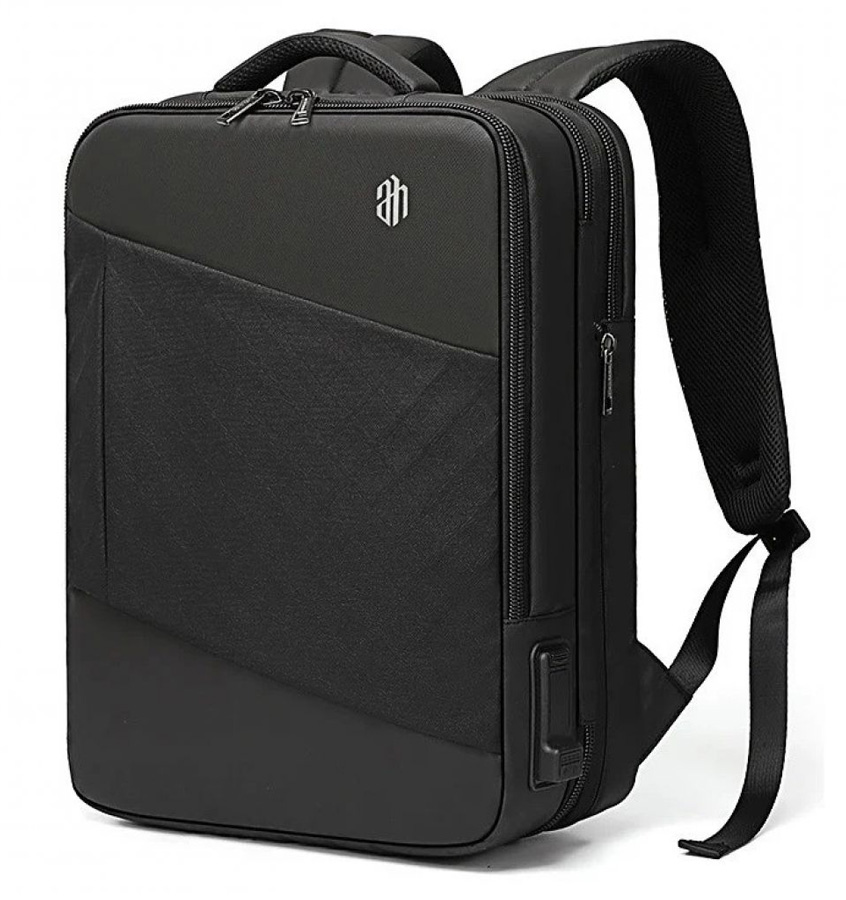 ARCTIC HUNTER τσάντα πλάτης B00345 με θήκη laptop 15.6″, USB, 19-32L, μαύρη