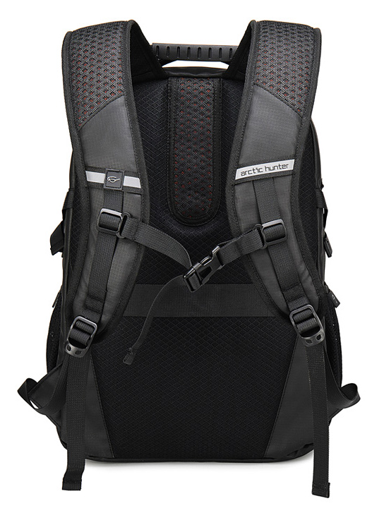 ARCTIC HUNTER τσάντα πλάτης B00388 με θήκη laptop 15.6″, USB, 27L, μαύρη