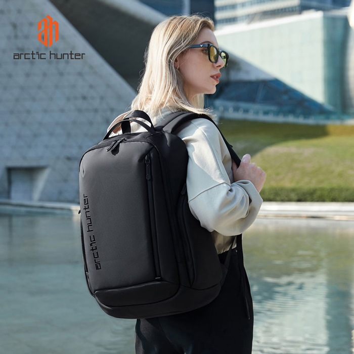 ARCTIC HUNTER τσάντα πλάτης B00554 με θήκη laptop 15.6″, 20L, USB, γκρι
