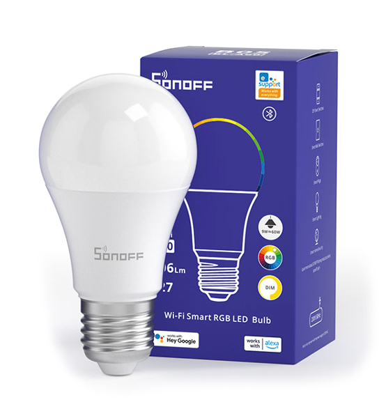 SONOFF smart λάμπα LED B05-BL-A60, Wi-Fi, 9W, E27, 2700K-6500K, RGB