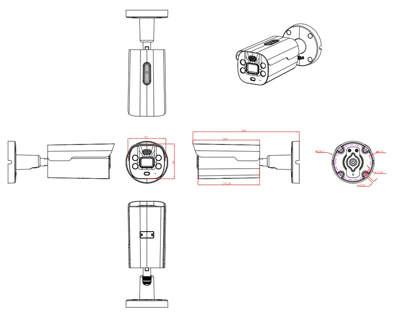 LONGSE IP κάμερα BMLCKL5AD-36PMSTFA12, 3.6mm, 5MP, IP67, PoE
