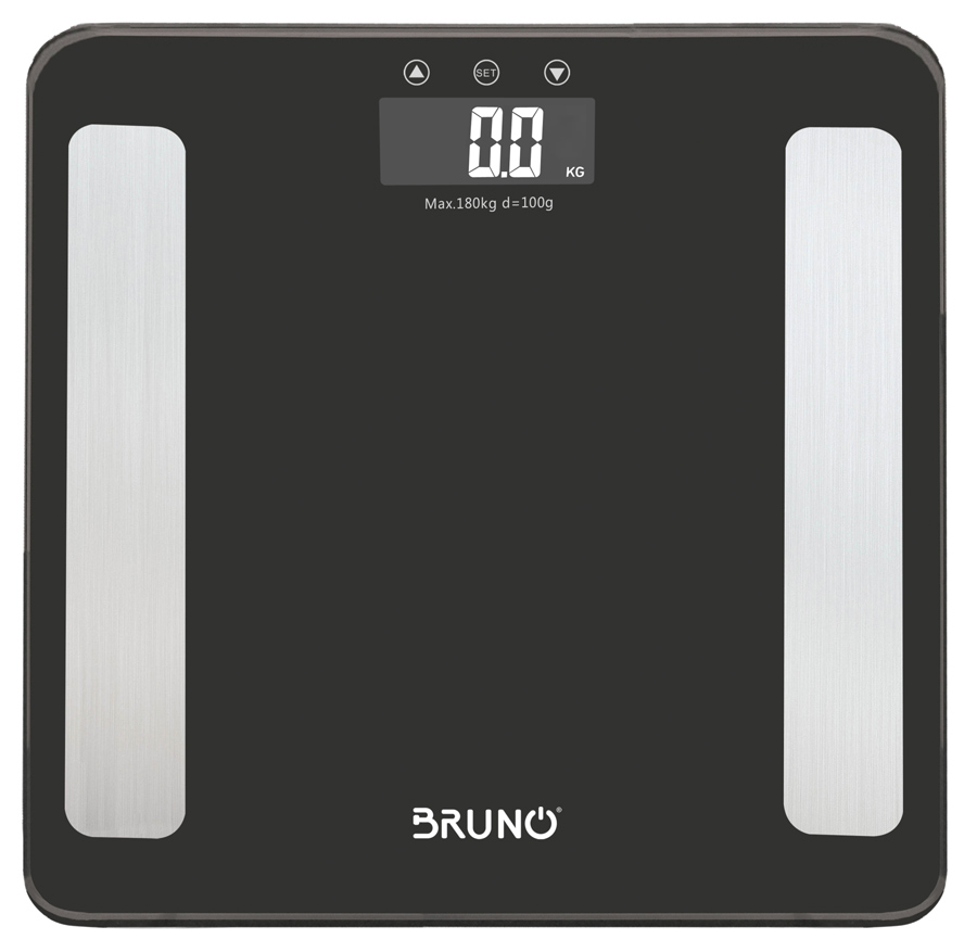 BRUNO ψηφιακή ζυγαριά με λιπομετρητή BRN-0056, έως 180kg, μαύρη