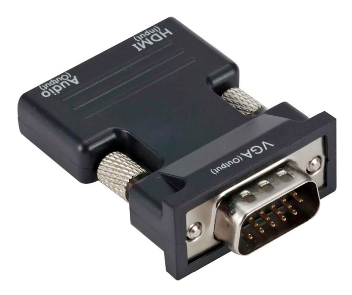 POWERTECH αντάπτορας HDMI σε VGA CAB-H120 με 3.5mm, μαύρος