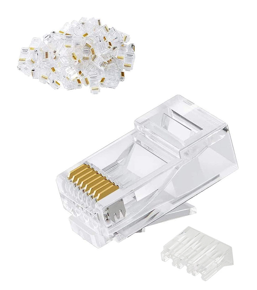 POWERTECH βύσμα RJ45 CAB-N352, Cat 6/6a UTP, modular, διάφανο, 50τμχ