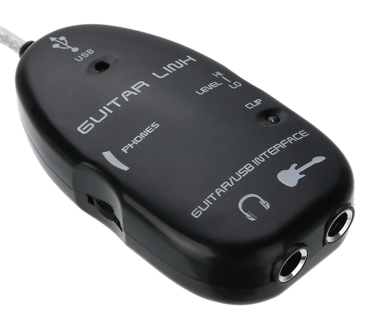 POWERTECH USB Guitar Link CAB-U140, για σύνδεση κιθάρας σε PC, 1m