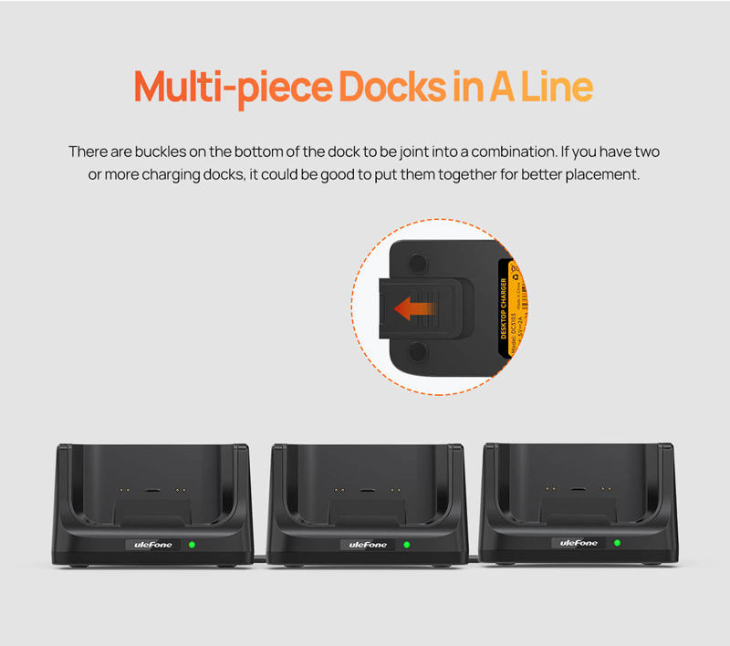 ULEFONE βάση φόρτισης DC3103 για Power Armor 16 Pro, 10W, μαύρη