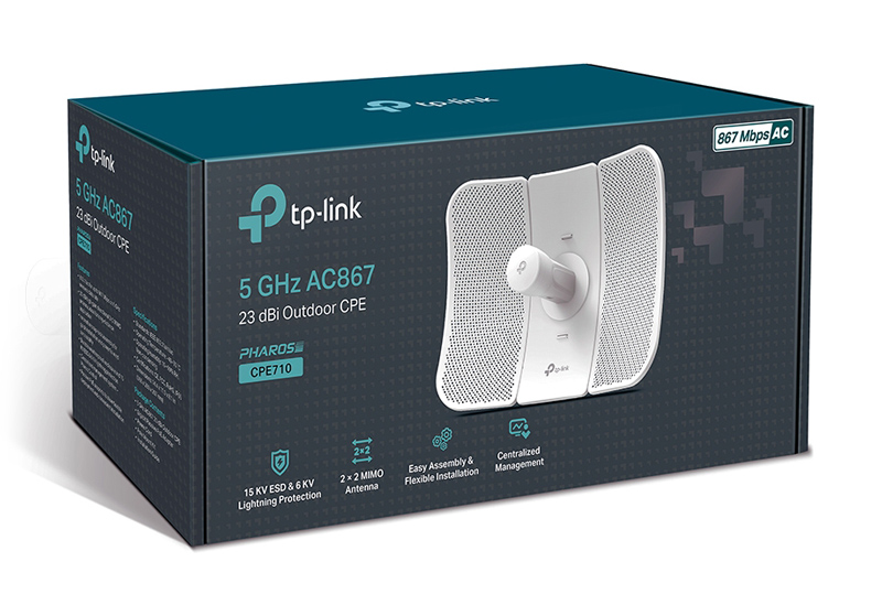 TP-LINK 23dBi outdoor CPE CPE710, AC 867Mbps 5GHz, Ver. 1.0