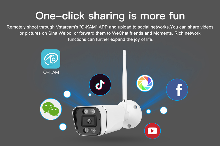 VSTARCAM smart IP κάμερα CS58, IP66, 3MP, WiFi, ανίχνευση καπνού