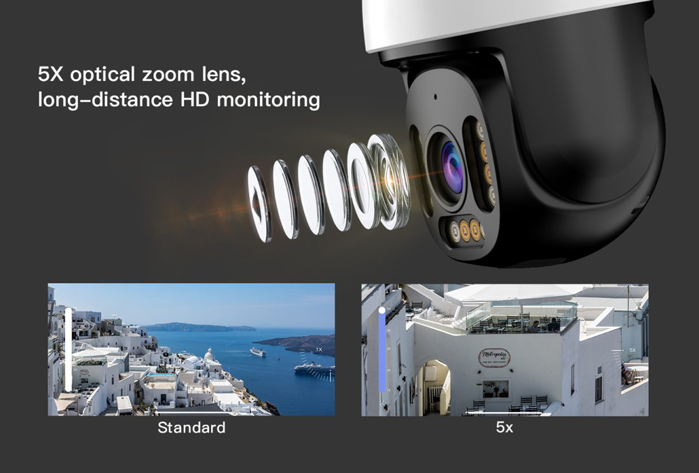 VSTARCAM smart κάμερα CS611Q-X5, 4MP, WiFi, PTZ, 5x zoom, SD, IP66