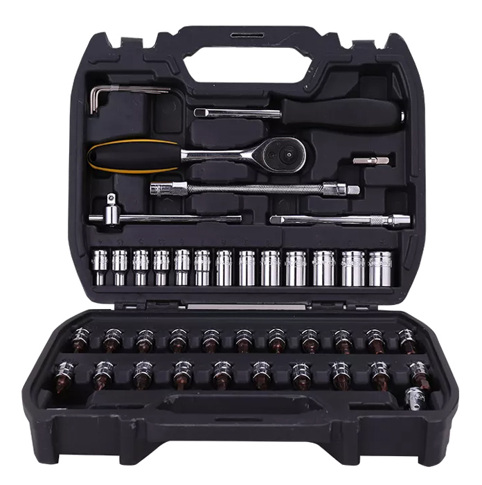 DELI σετ εργαλείων DL1046, με θήκη, 1/4″, Cr-V, 46τμχ