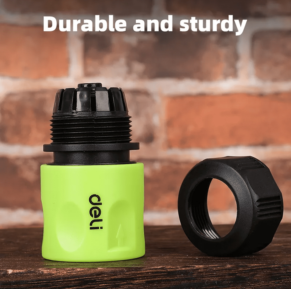 DELI ταχυσύνδεσμος για λάστιχο DL8793 με water stop, 1/2″, πράσινος