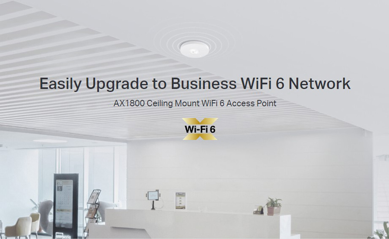 TP-LINK access point EAP613, οροφής, Wi-Fi 6, 1800Mbps, Mesh, Ver. 1.0