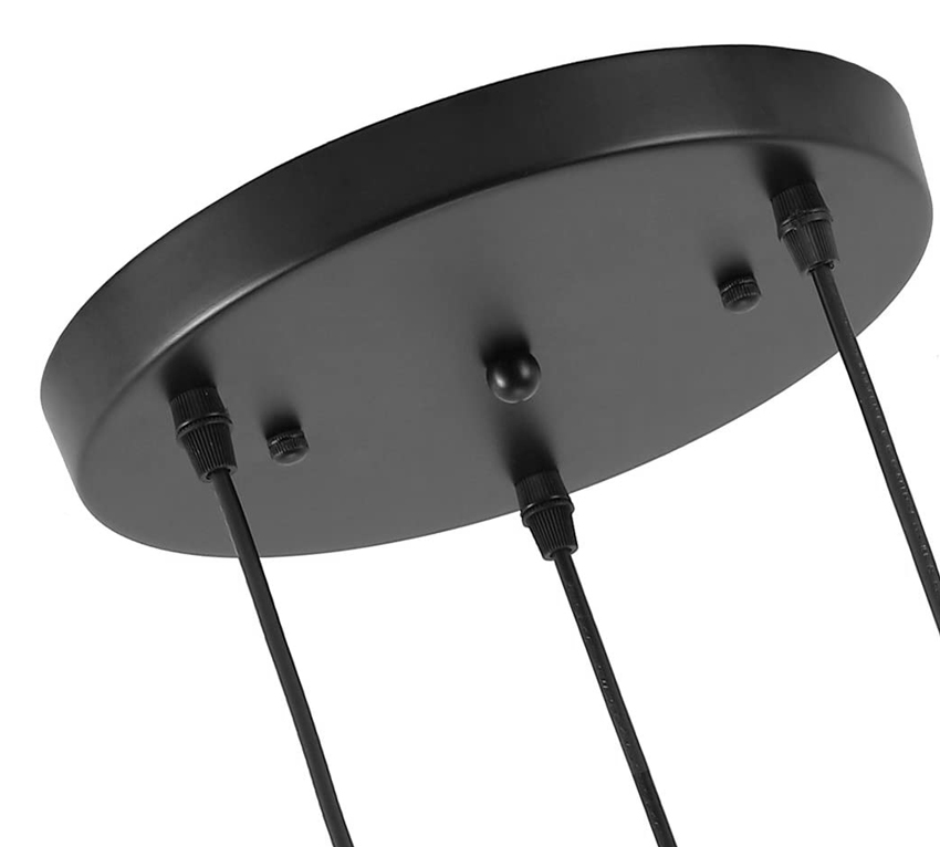 POWERTECH τρίφωτο φωτιστικό οροφής HLL-0004, E27, Φ20, μεταλλικό, μαύρο