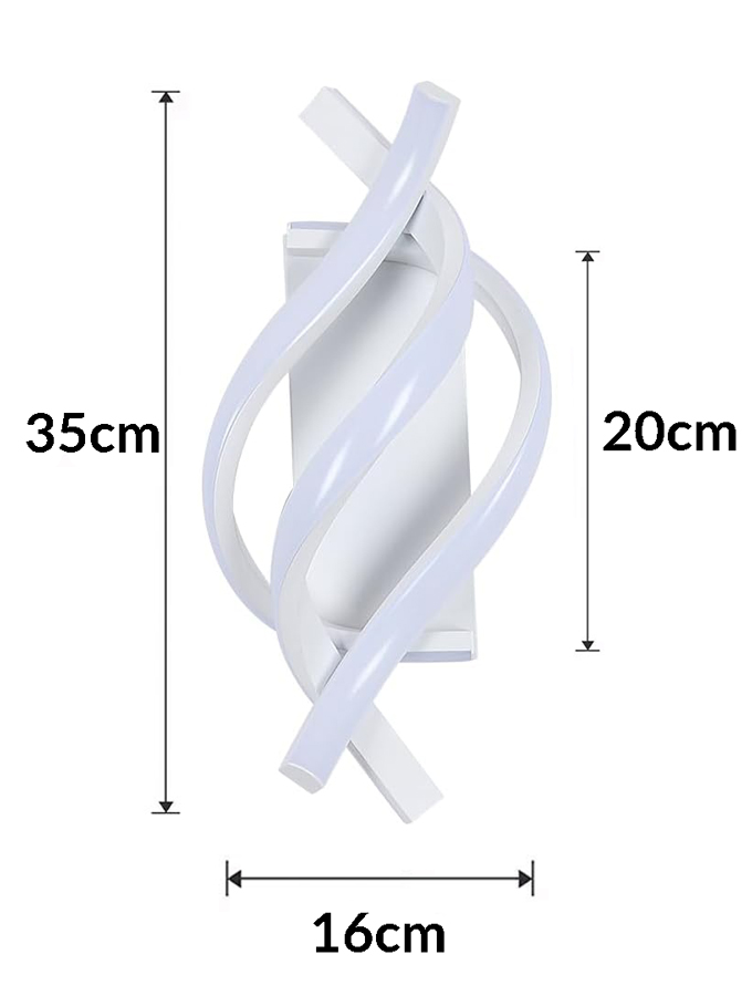 POWERTECH LED φωτιστικό τοίχου HLL-0168, 12W, 4000K, 960lm, λευκό