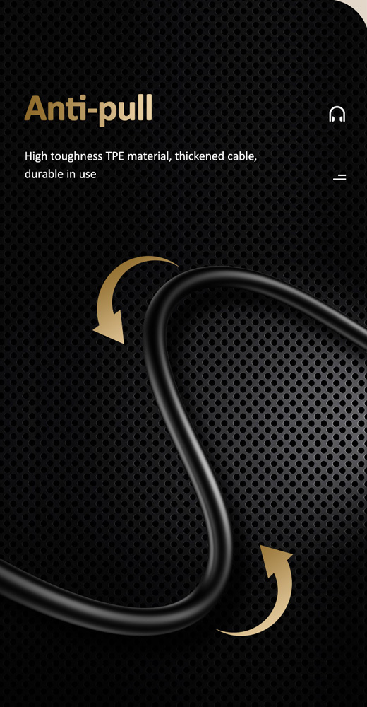 USAMS earphones με μικρόφωνο US-SJ482, USB-C σύνδεση, Φ10mm, 1.2m, μαύρα