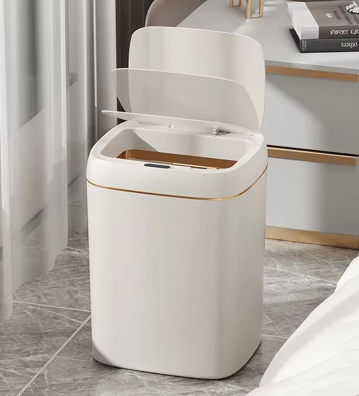 HOME USE κάδος απορριμμάτων HUH-0188, αυτόματο άνοιγμα, 13lt, λευκός