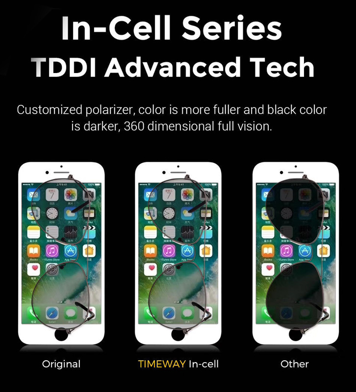 TW INCELL LCD ILCD-012 για iPhone 8/SE 2020, camera-sensor ring, λευκή