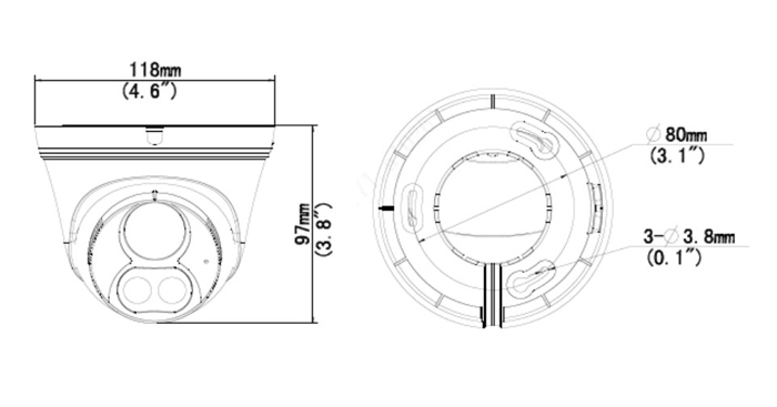 UNIARCH IP κάμερα IPC-T213-APF28W, 2.8mm 3MP, IP67, PoE, LED, SD, IR 30m