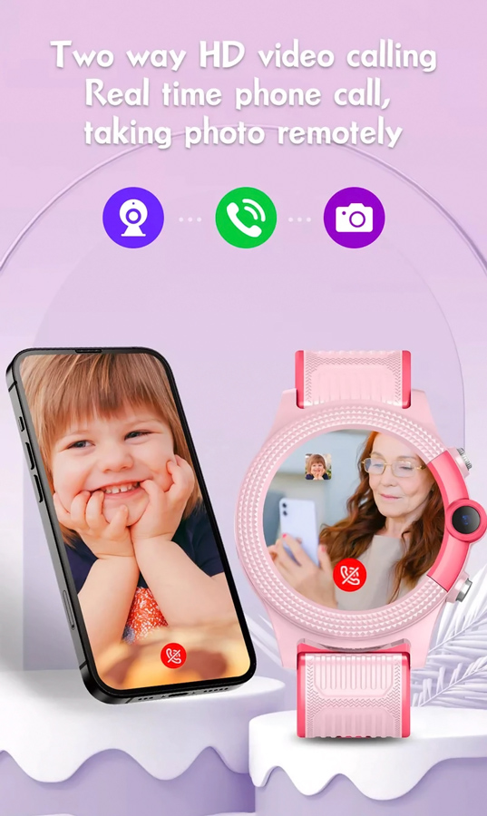 INTIME GPS smartwatch για παιδιά IT-052, 1.28″, camera, 4G, IPX7, μπλε