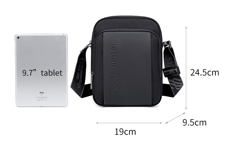 ARCTIC HUNTER τσάντα ώμου K00542, με θήκη tablet 9.7″, 4L, γκρι