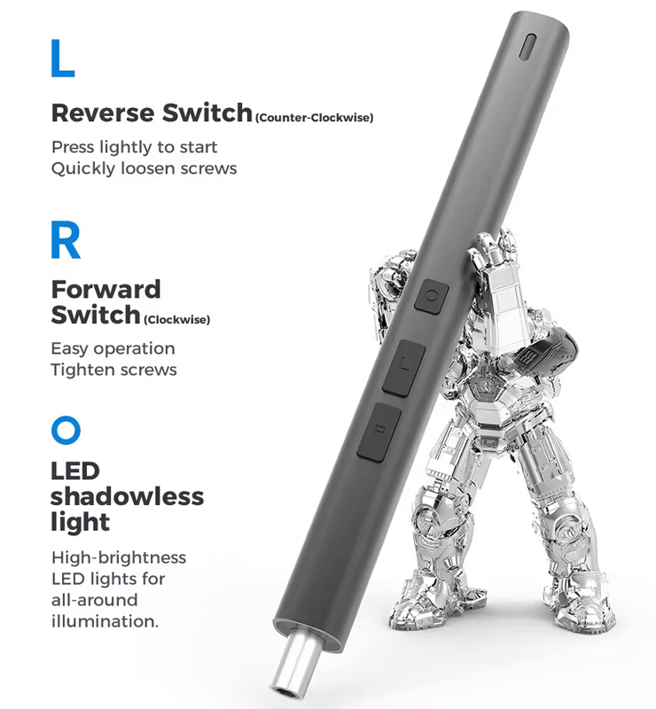 KINGSDUN σετ ηλεκτρικό κατσαβίδι KS-882057 με LED φακό, 350mAh, 57 σε 1