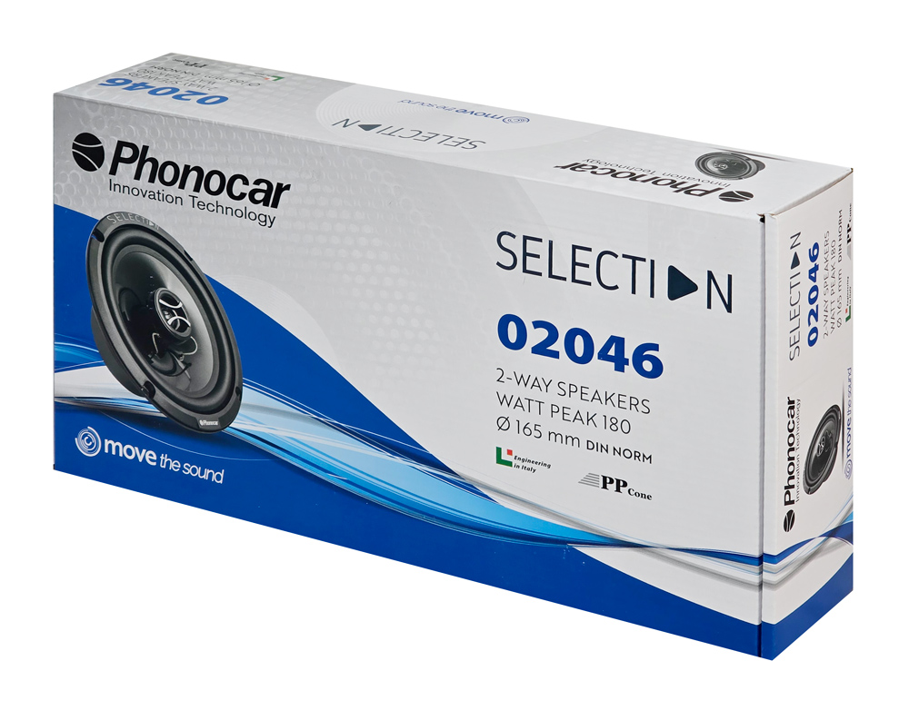 PHONOCAR σετ ηχεία αυτοκινήτου Selection 02046, 6.5″, 90W, 2 δρόμων
