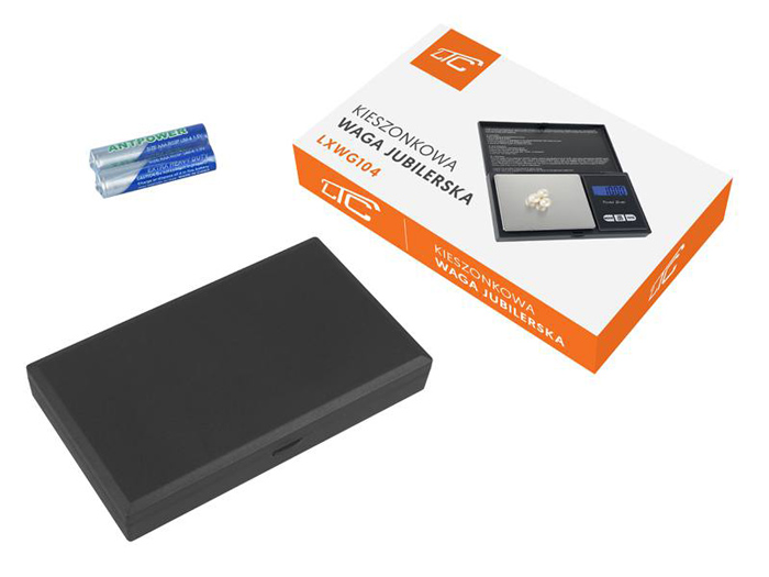 LTC μίνι ζυγαριά ακριβείας LXWG104, 0.1 έως 500gr, LCD οθόνη, μαύρη