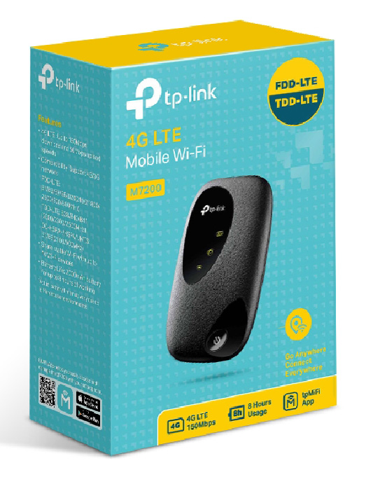 TP-LINK Mobile Wi-Fi M7200, 4G FDD/TDD-LTE, 2000mAh, Ver. 2.0