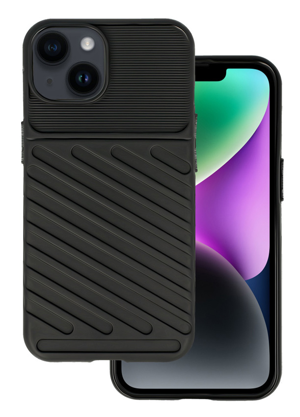 POWERTECH Θήκη Thunder MOB-1922 για iPhone 15 Plus, μαύρη