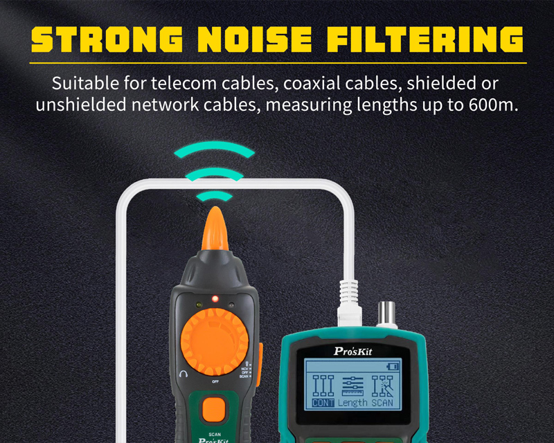 PROSKIT tester καλωδίων δικτύου MT-7071N για RJ45/11/12 & BNC