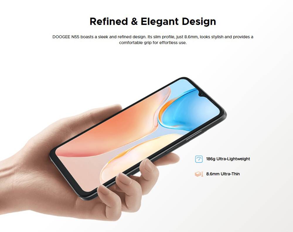 DOOGEE smartphone N55, 6.56″, 4/128GB, 5150mAh, μαύρο