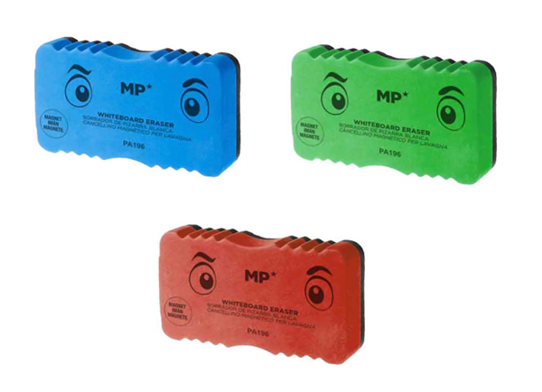 MP μαγνητικός σπόγγος ασπροπίνακα PA196, 14.5x7cm, διάφορα χρώματα