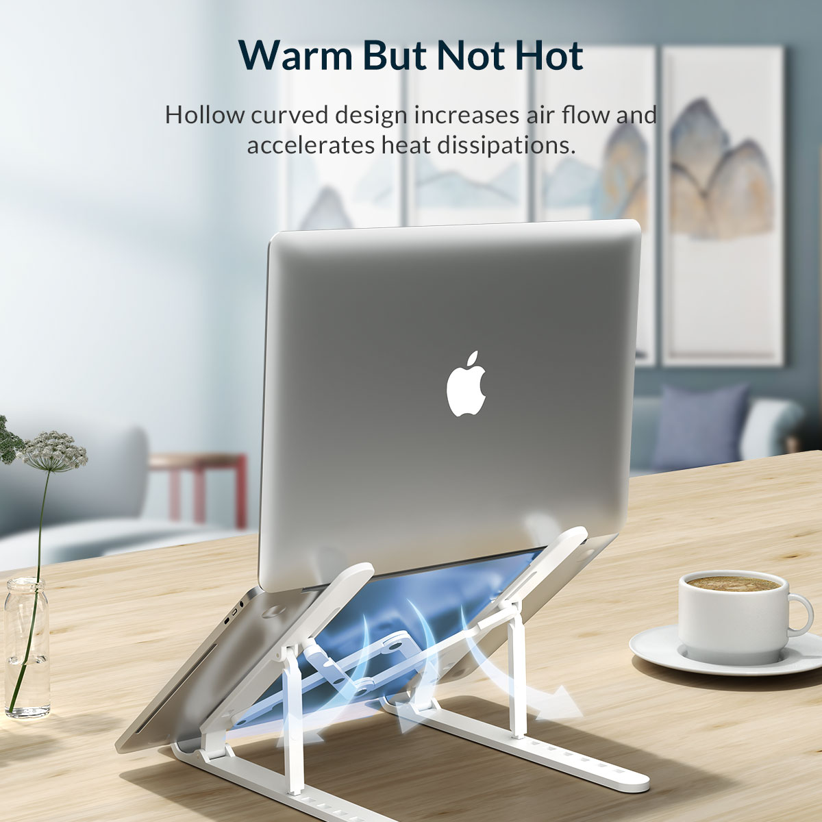 ORICO βάση για laptop & tablet PFB-A24, 11-17″, πλαστική, λευκή
