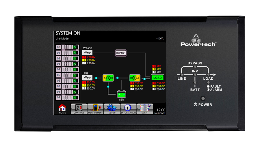 POWERTECH LCD οθόνη αφής 10″ PT-10LM, για συστήματα UPS