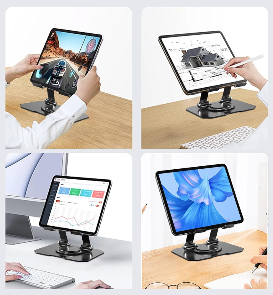 POWERTECH επιτραπέζια βάση για tablet PT-1355 έως 16″, foldable, μαύρη